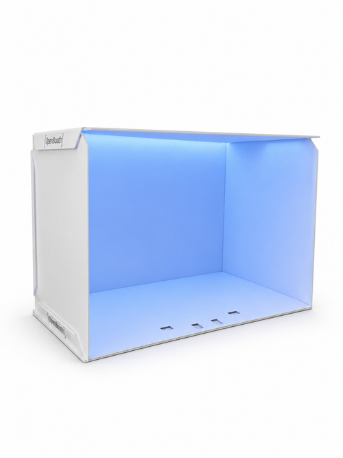 OpenBooth training enclosure for SO101 robots