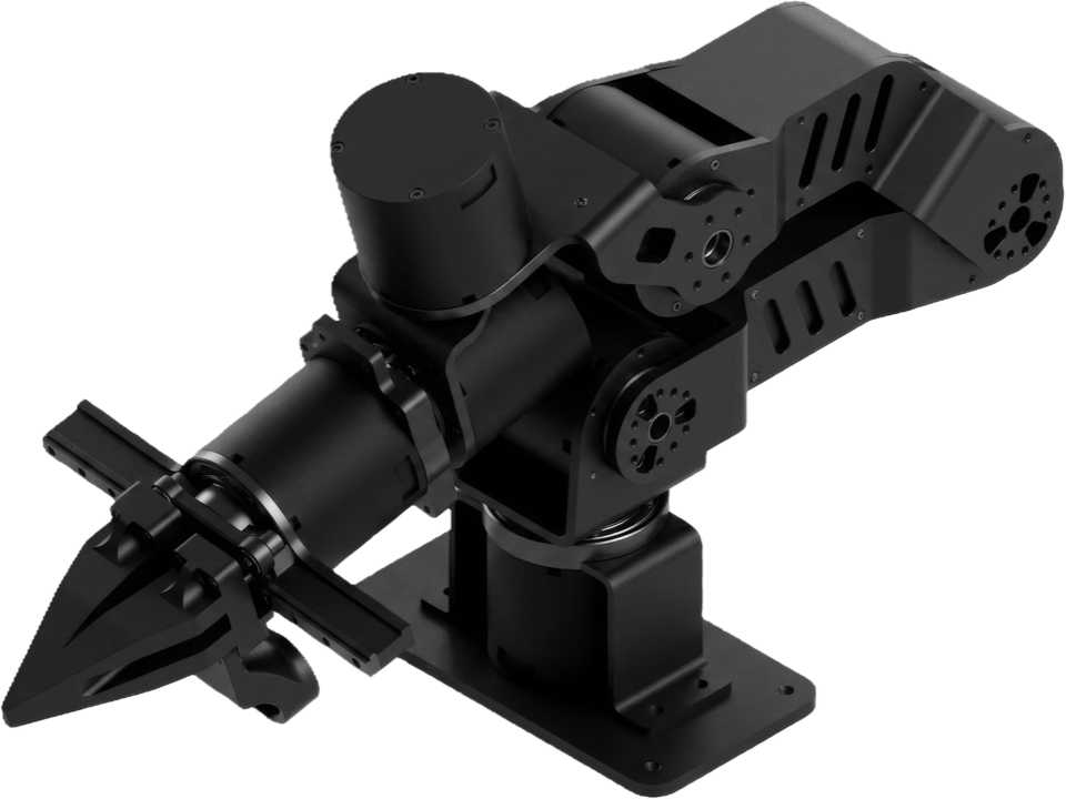 Viscous 6+1 DOF underwater robotic arm